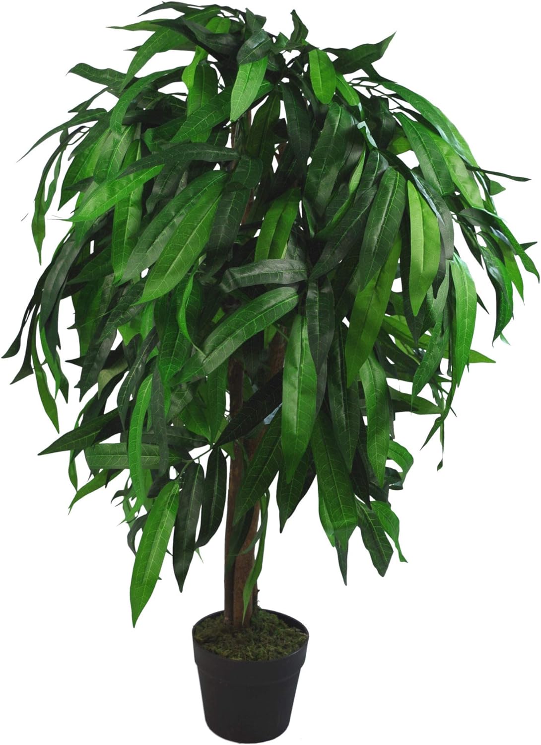100cm Tall Large Artificial Mango Tree Plant - Graceland Home and Living - - #tag1#