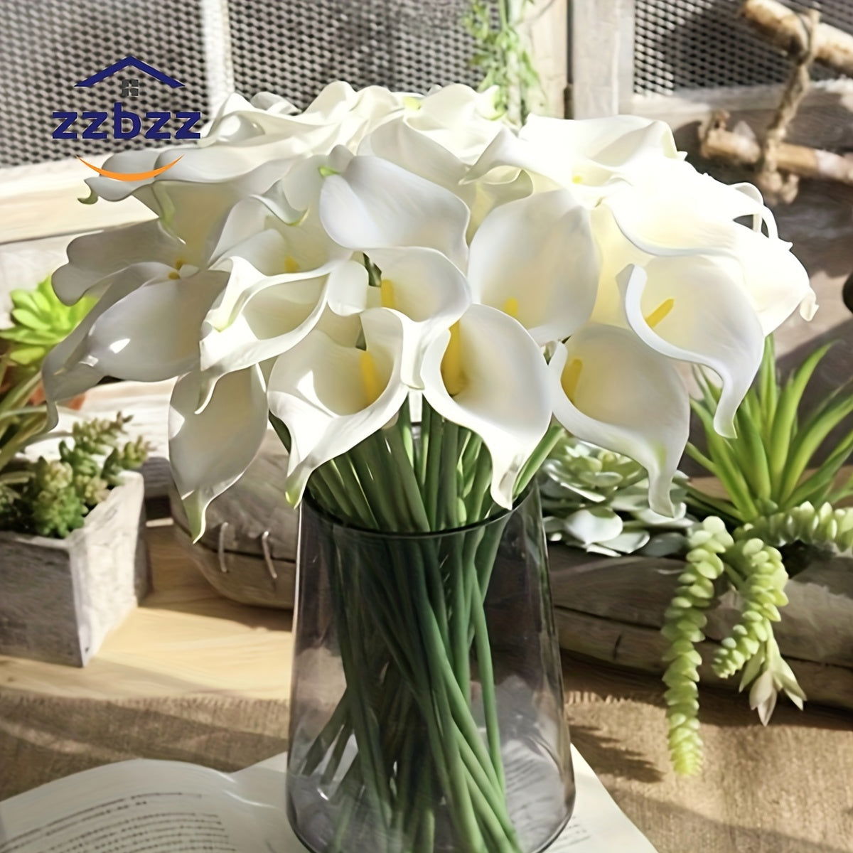 10pcs Vibrant Artificial Calla Lily Bouquet - Realistic Petals - Graceland Home and Living - - #tag1#