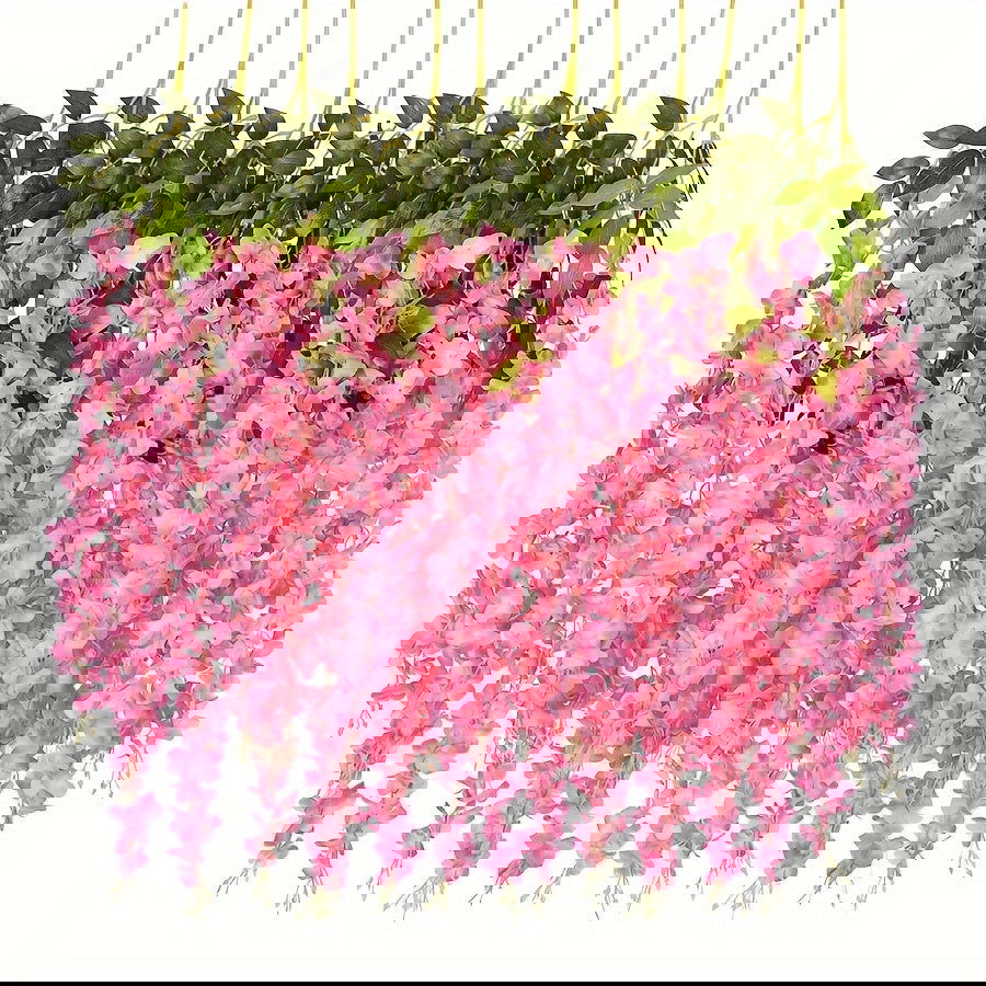 12 Pack Artificial Wisteria Flower Garlands - Graceland Home and Living - - #tag1#