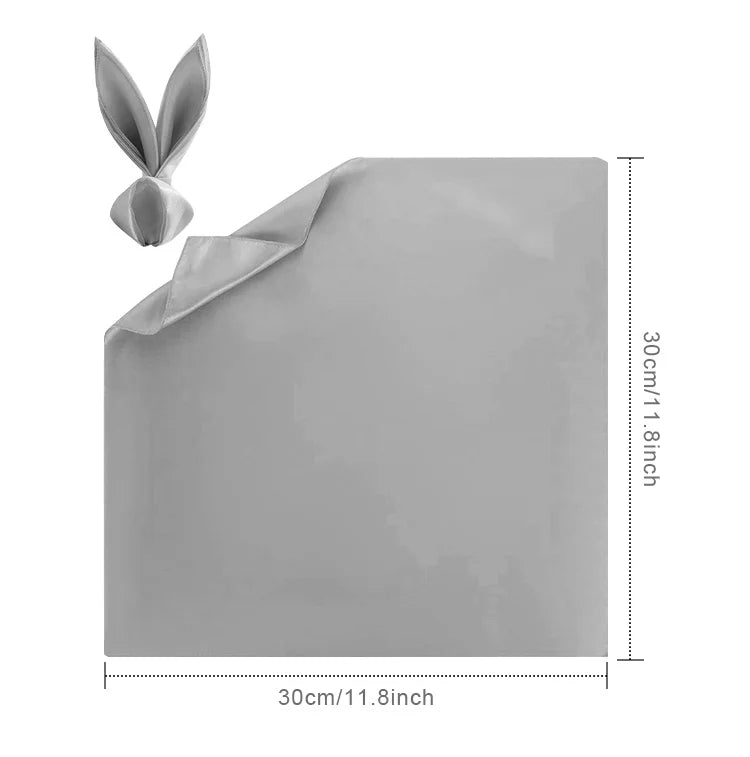 12pcs 30*30cm Satin Napkin - Graceland Home and Living - - #tag1#