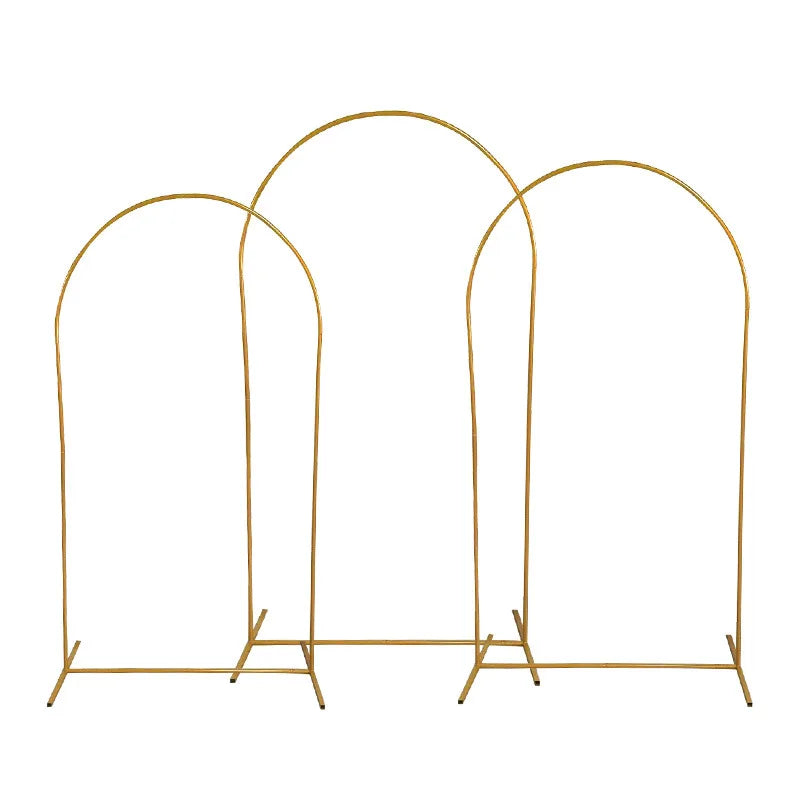 1PCS Gold Wedding Arch Stand, Party Decor Balloon arch, Frame Backdrop Holder Bracket,Size 4FT 5FT 6FT 6.6FT 7.2FT - Graceland Home and Living - - #tag1#
