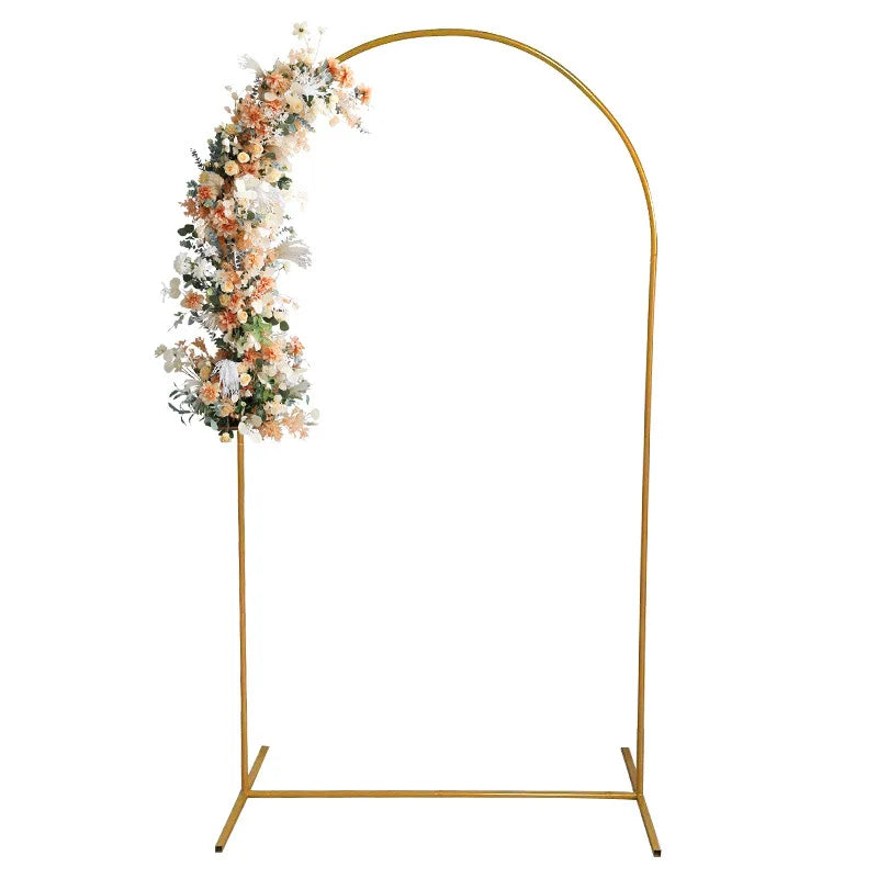 1PCS Gold Wedding Arch Stand, Party Decor Balloon arch, Frame Backdrop Holder Bracket,Size 4FT 5FT 6FT 6.6FT 7.2FT - Graceland Home and Living - - #tag1#