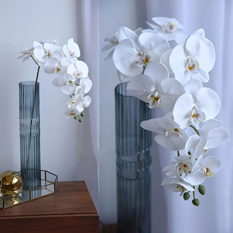 2-Pack Classic Style Artificial Orchid Swags, Decorative Silk Phalaenopsis Flowers - Graceland Home and Living - - #tag1#