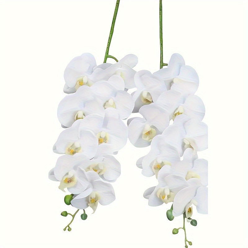 2-Pack Classic Style Artificial Orchid Swags, Decorative Silk Phalaenopsis Flowers - Graceland Home and Living - - #tag1#