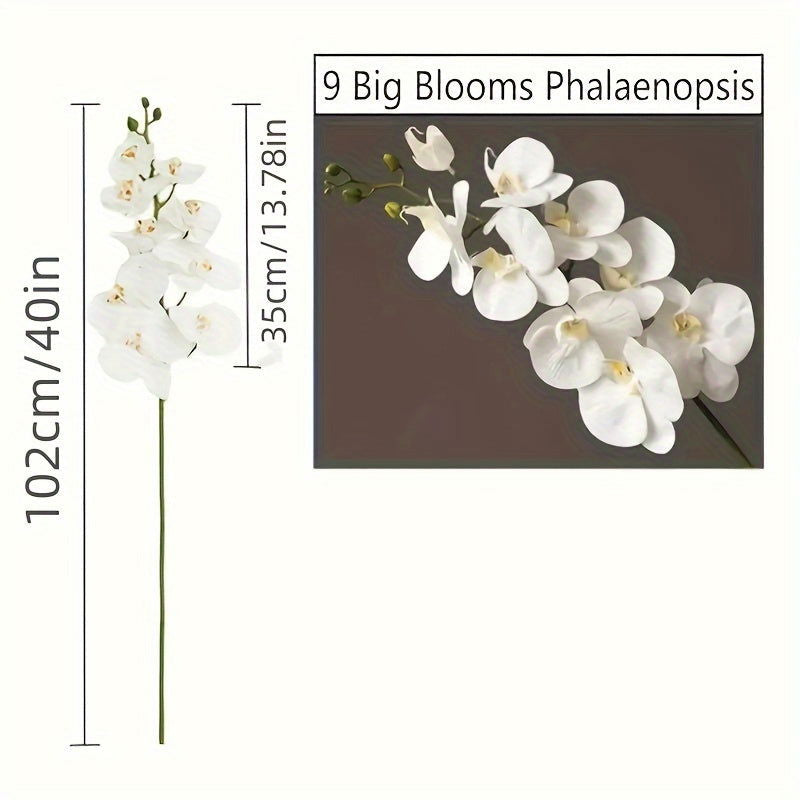 2-Pack Classic Style Artificial Orchid Swags, Decorative Silk Phalaenopsis Flowers - Graceland Home and Living - - #tag1#