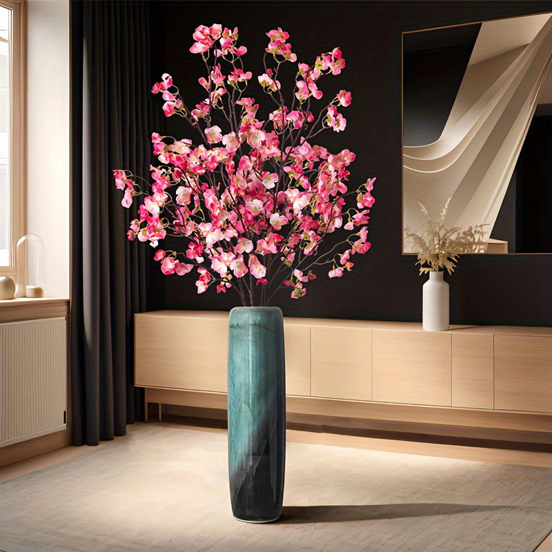 2-Pcs Artificial Cherry Blossom Branches - Long Stem Silk Flowers - Graceland Home and Living - - #tag1#