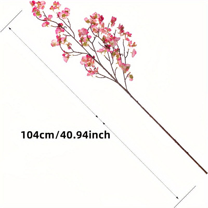 2-Pcs Artificial Cherry Blossom Branches - Long Stem Silk Flowers - Graceland Home and Living - - #tag1#
