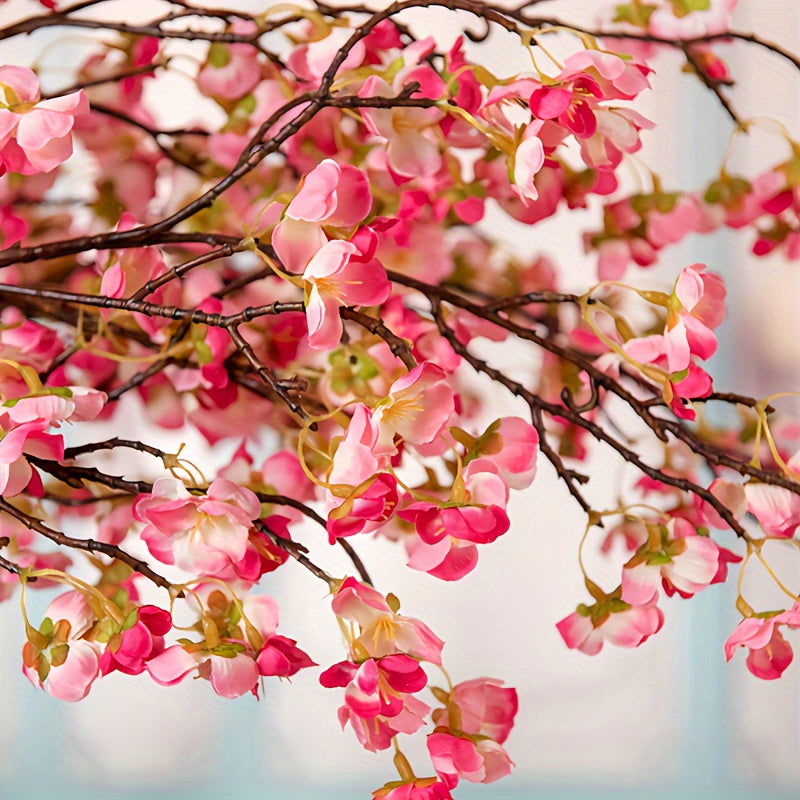 2-Pcs Artificial Cherry Blossom Branches - Long Stem Silk Flowers - Graceland Home and Living - - #tag1#