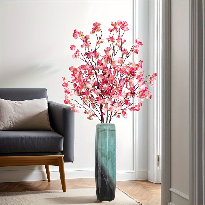 2-Pcs Artificial Cherry Blossom Branches - Long Stem Silk Flowers - Graceland Home and Living - - #tag1#