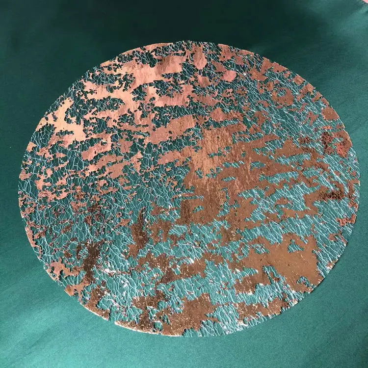 20pcs Gold Round Foil Place Mats - Graceland Home and Living - - #tag1#