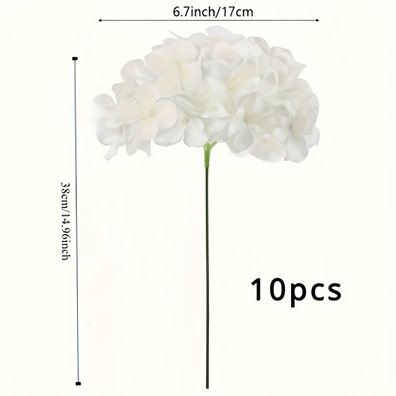 20pcs White Hydrangea Artificial Flowers with Stems - - Graceland Home and Living - - #tag1#