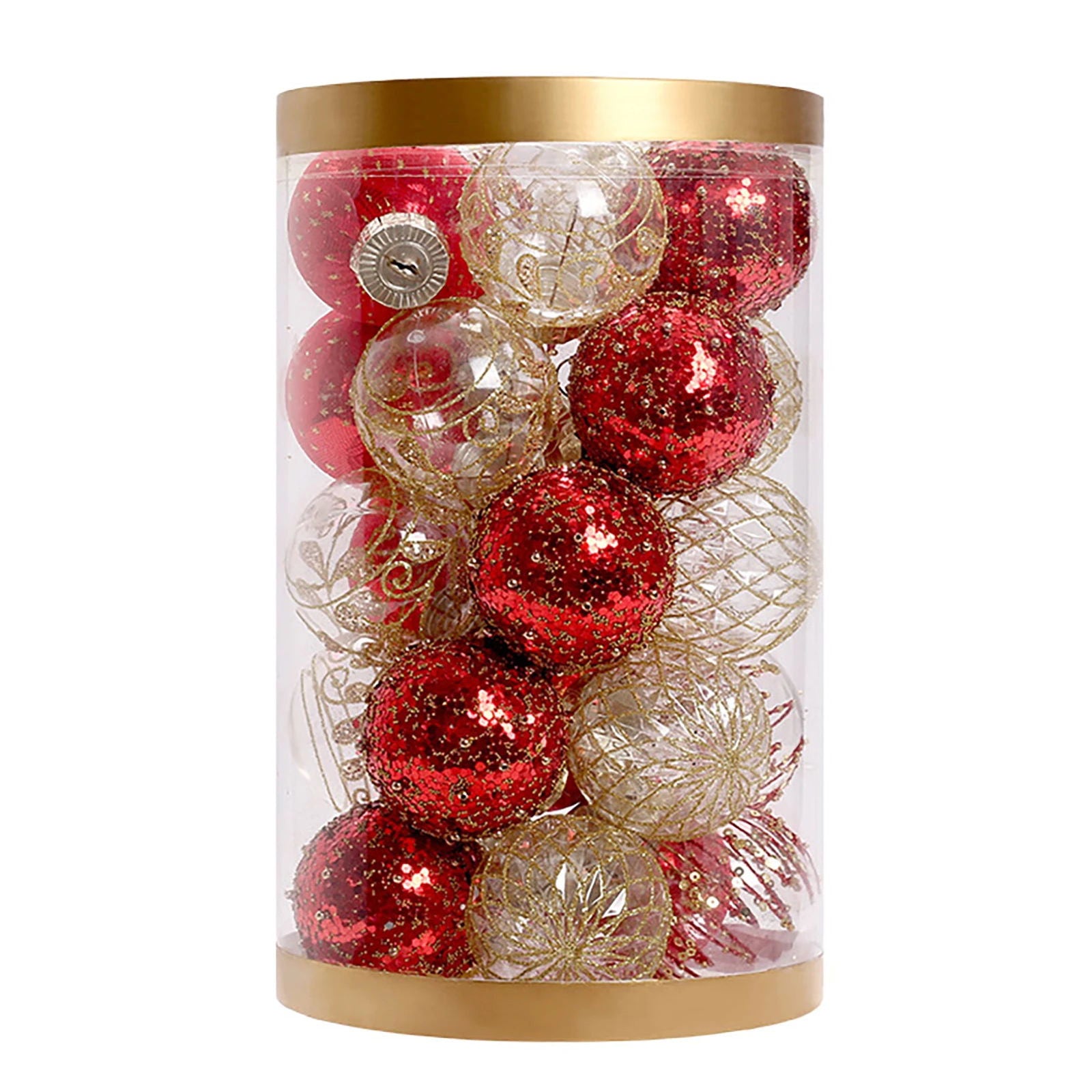 25pcs Black Gold Christmas Balls - Graceland Home and Living - - #tag1#