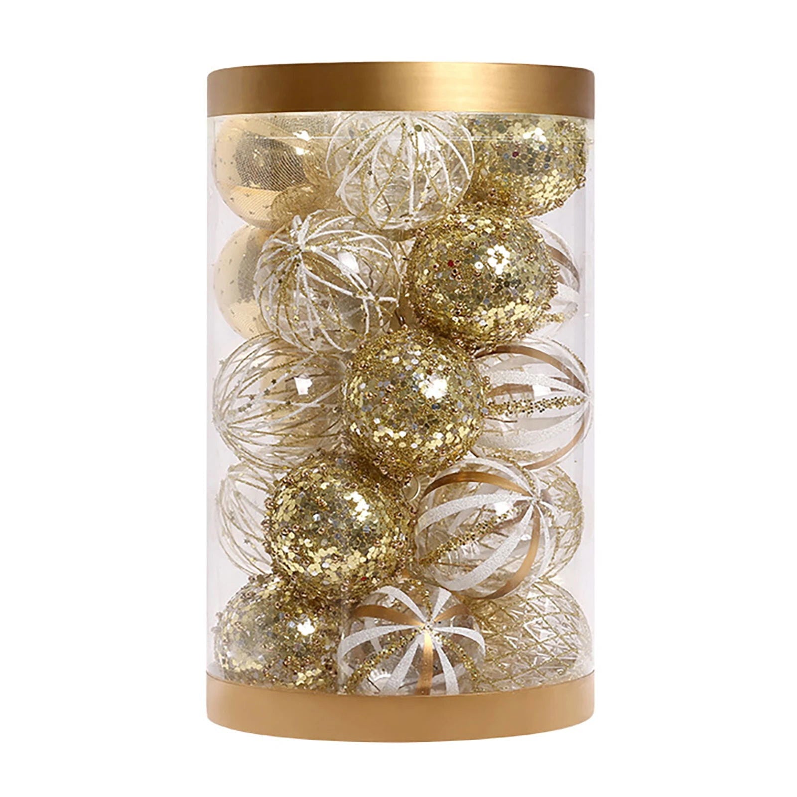 25pcs Black Gold Christmas Balls - Graceland Home and Living - - #tag1#