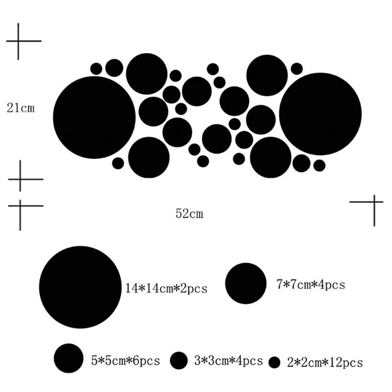 26 Pieces Mirror Wall Sticker Detachable Acrylic Decorative stickers - Graceland Home and Living - - #tag1#