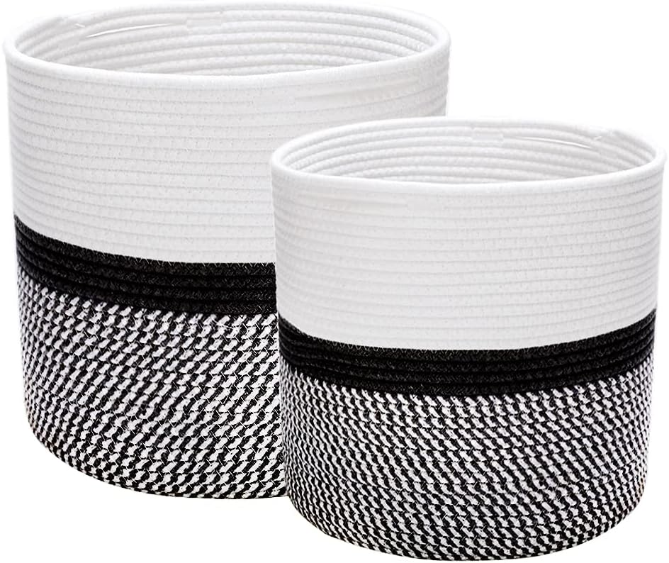 2 Pack Rope Basket for Organizing - Graceland Home and Living - - #tag1#