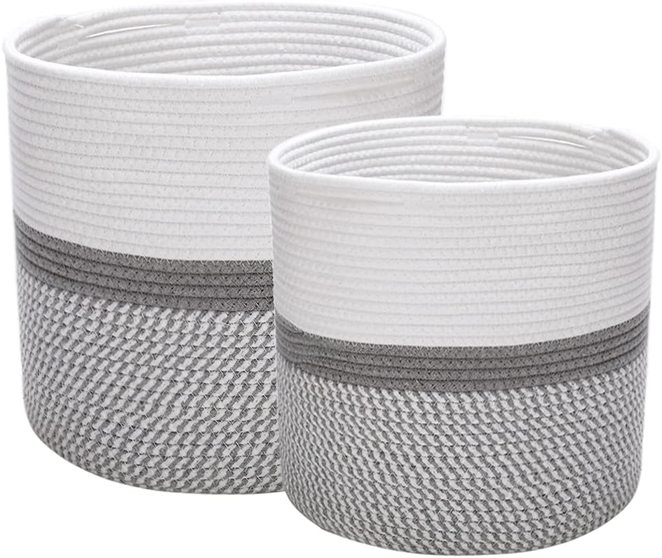 2 Pack Rope Basket for Organizing - Graceland Home and Living - - #tag1#