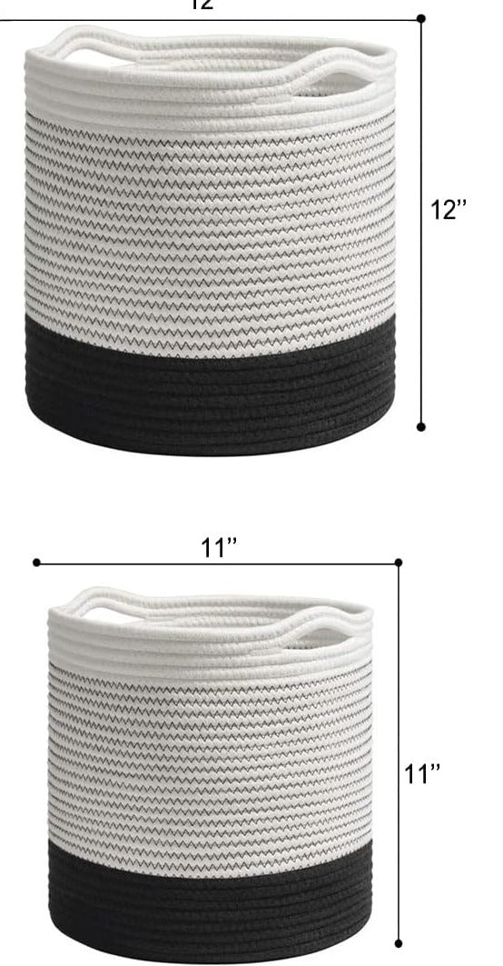 2 Pack Rope Basket for Organizing - Graceland Home and Living - - #tag1#