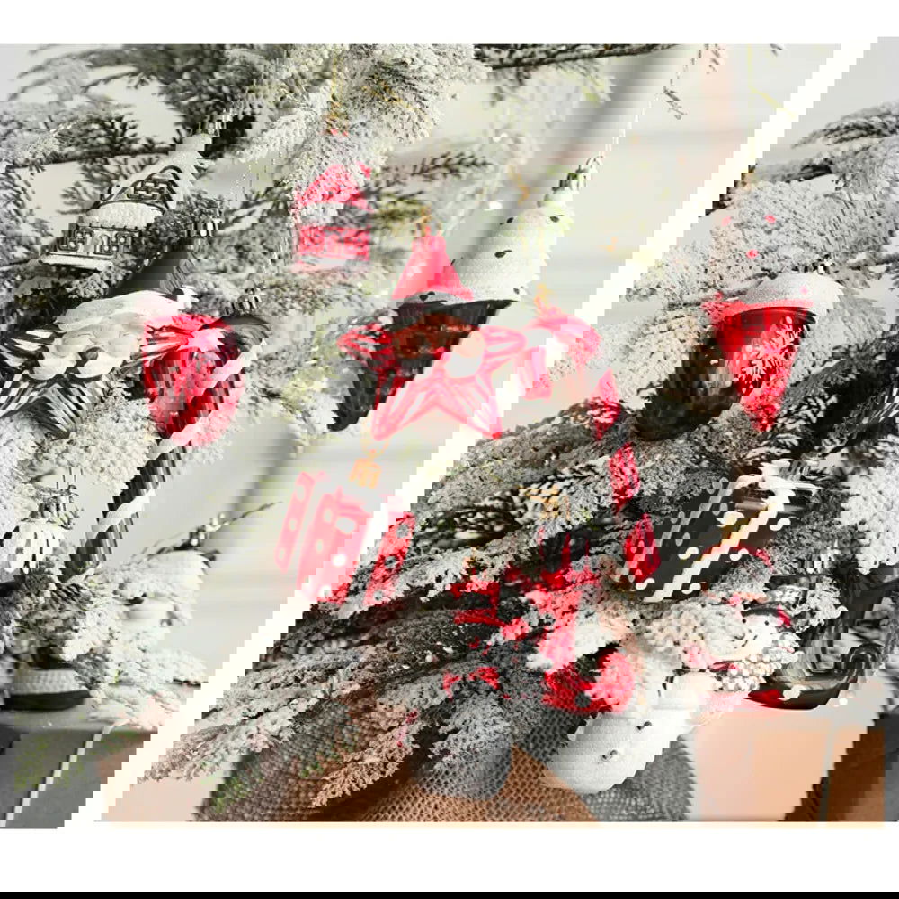 2pcs Snowman House Christmas Small Tree Pendant - Graceland Home and Living - - #tag1#