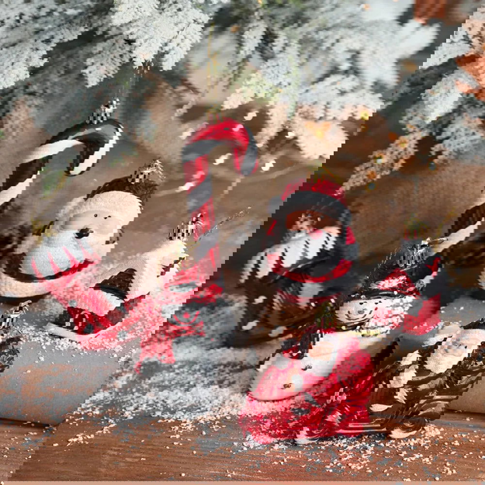 2pcs Snowman House Christmas Small Tree Pendant - Graceland Home and Living - - #tag1#