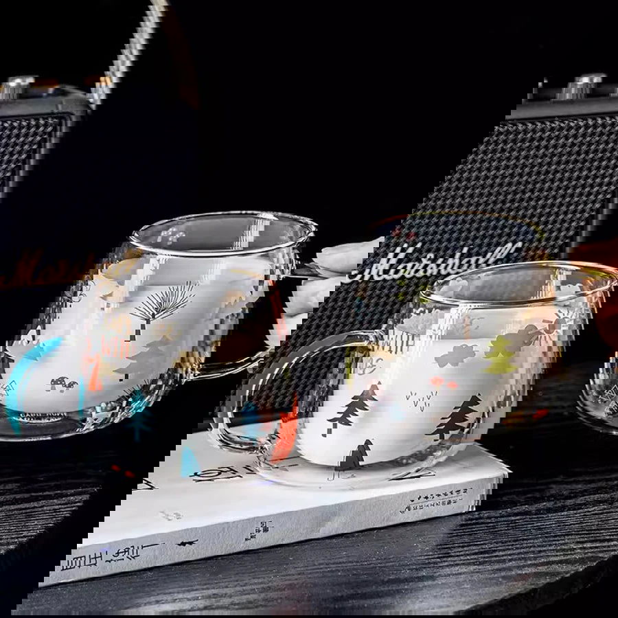 320ml Couple Double Wall Borosilicate Glass Cup - Graceland Home and Living - - #tag1#