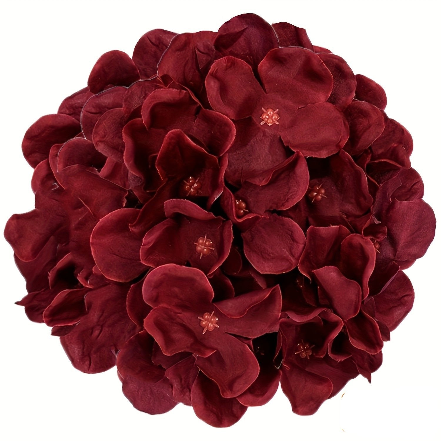 34pcs Artificial Hydrangea Silk Flower Heads with Stems, Plastic Faux Hydrangea - Graceland Home and Living - - #tag1#