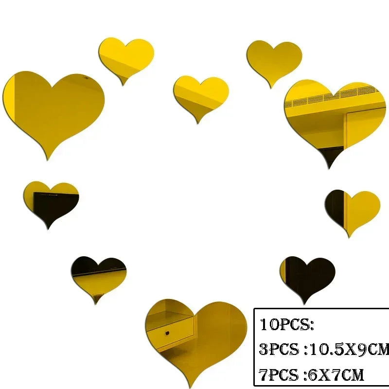 3D Circular Mirror Wall Sticker Self-Adhesive Acrylic Mirror Decals - Graceland Home and Living - - #tag1#