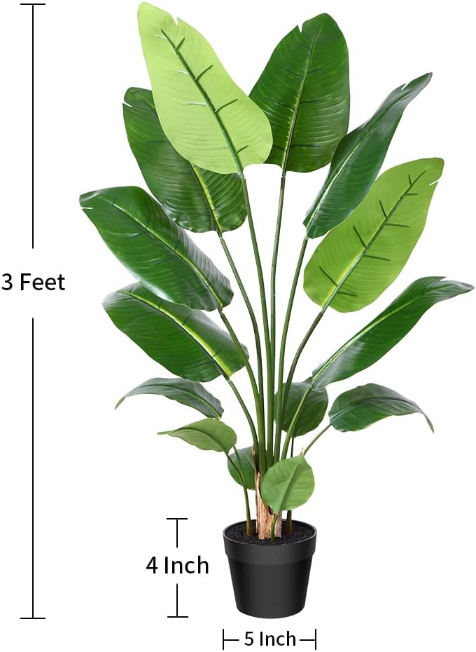 3ft Artificial Bird of Paradise plant - Graceland Home and Living - - #tag1#