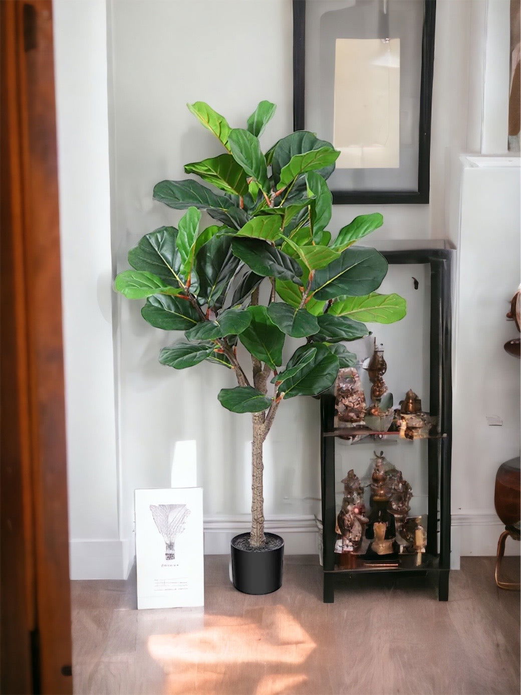 4.3Ft Faux Ficus Lyrata Plant - Faux Fiddle leaf tree with 44 Leaves. - Graceland Home and Living - - #tag1#
