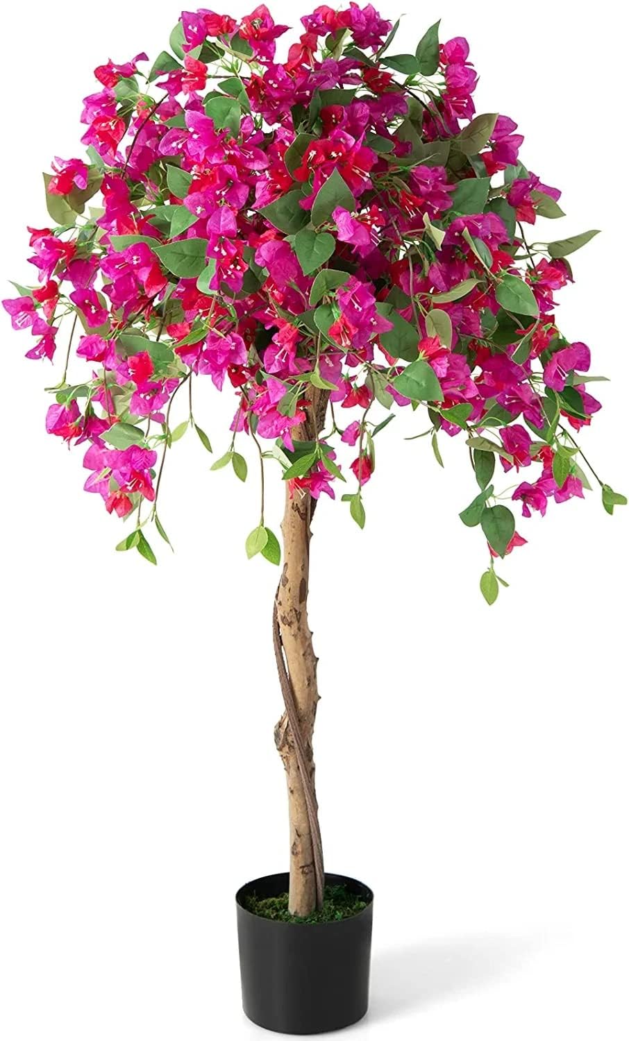 4.5FT Bougainvillea Artificial Tree with 312 Flowers, 624 Leaves - Graceland Home and Living - - #tag1#