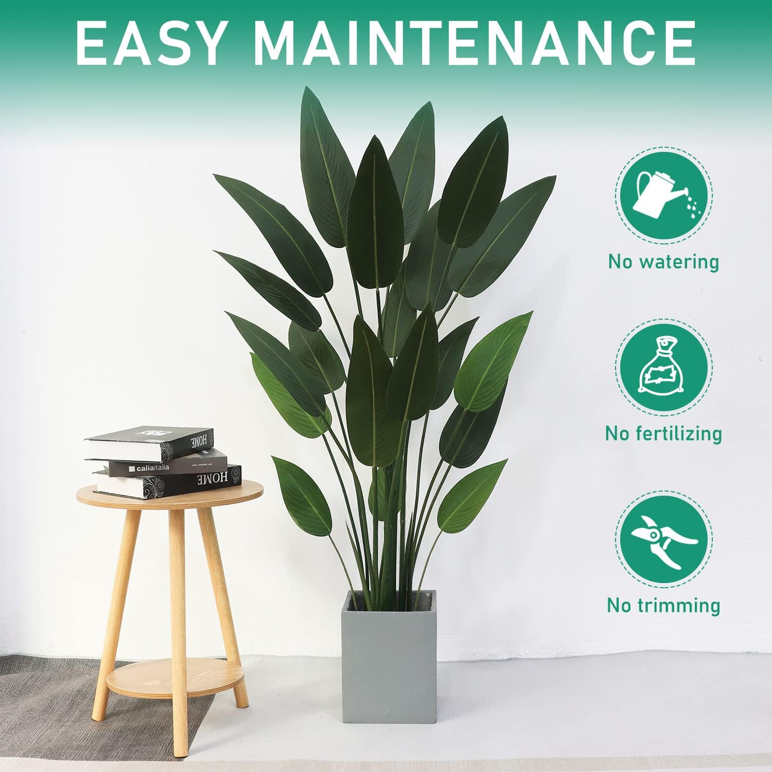 4.6ft Artificial Canna Lily Tree Plant, Set of 2 - Graceland Home and Living - - #tag1#