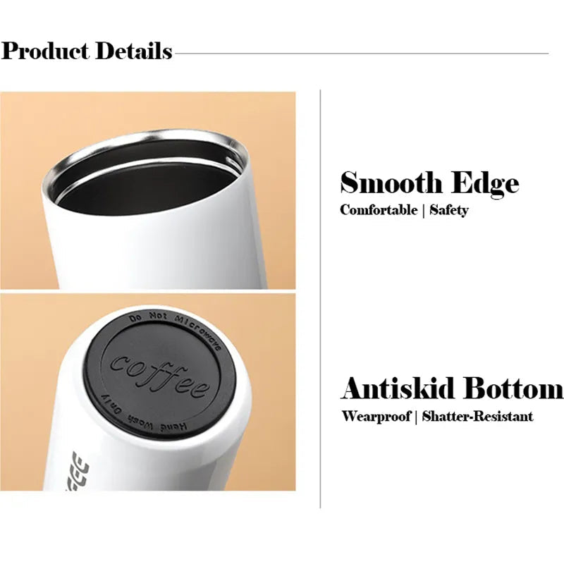 400ML Stainless Steel Coffee Thermos Bottle Leakproof Vacuum Flasks - Graceland Home and Living - - #tag1#