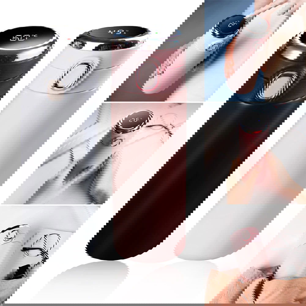 420ML Stainless Steel Smart LED Temperature Digital Display Thermos Cup - Graceland Home and Living - - #tag1#