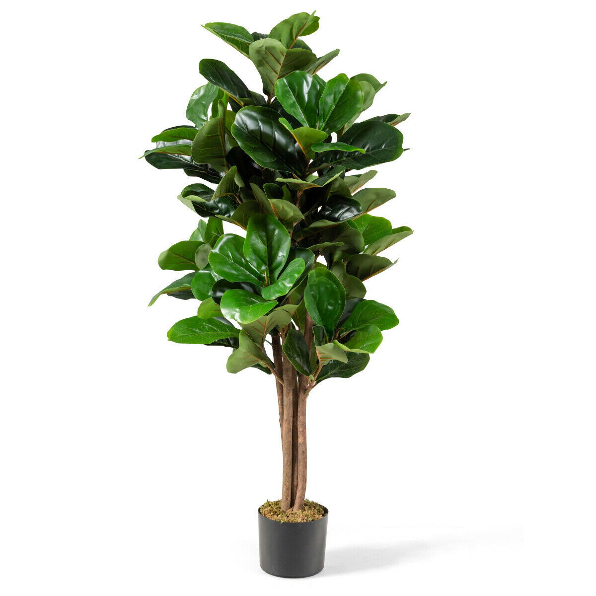 4ft Artificial Fiddle Leaf Fig Tree Indoor Outdoor Office Decorative tree - Graceland Home and Living - - #tag1#
