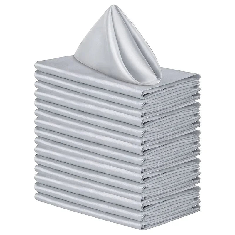 50pcs Satin Napkin 43cm*43cm Table Napkins - Graceland Home and Living - - #tag1#