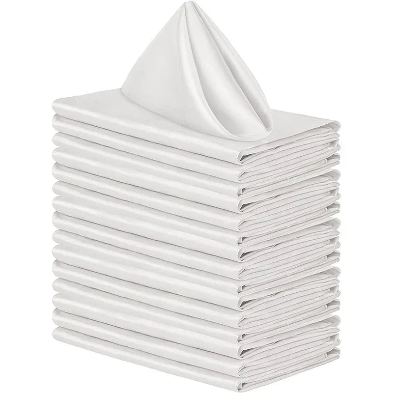 50pcs Satin Napkin 43cm*43cm Table Napkins - Graceland Home and Living - - #tag1#