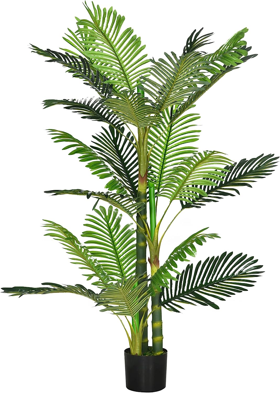 5Ft Artificial Areca Palm Tree in Pot with 21 Leaves - Graceland Home and Living - - #tag1#
