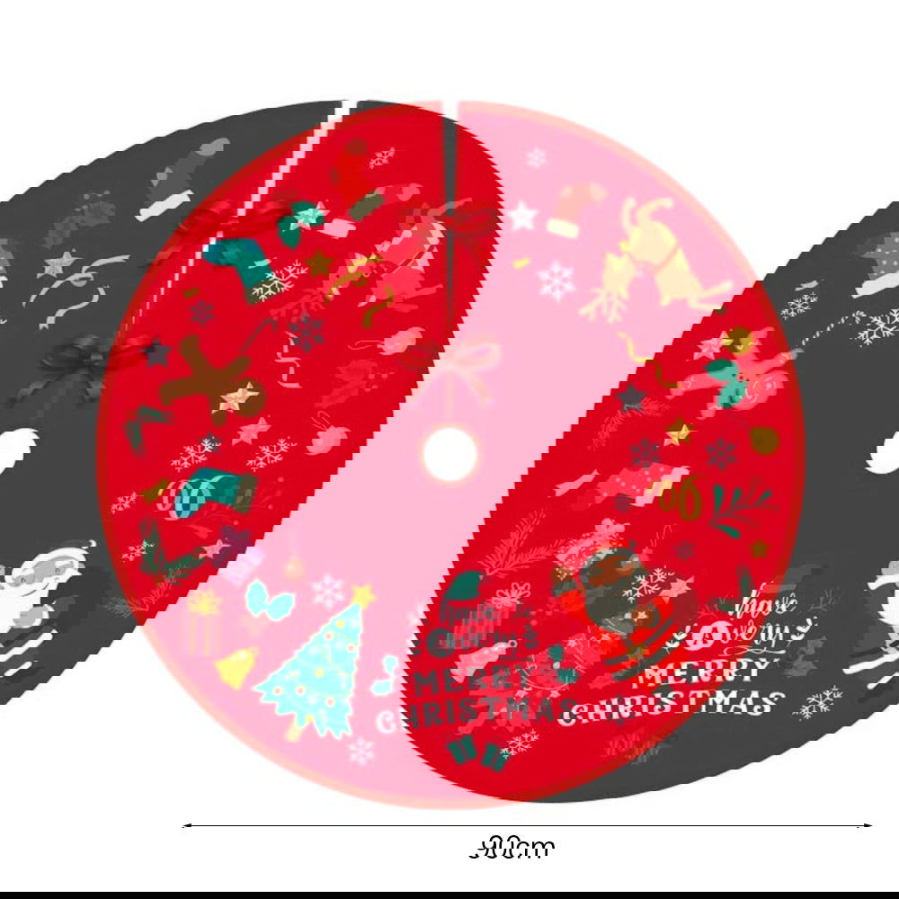 60/70/90Cm Christmas Red Christmas Tree Skirt - Graceland Home and Living - - #tag1#