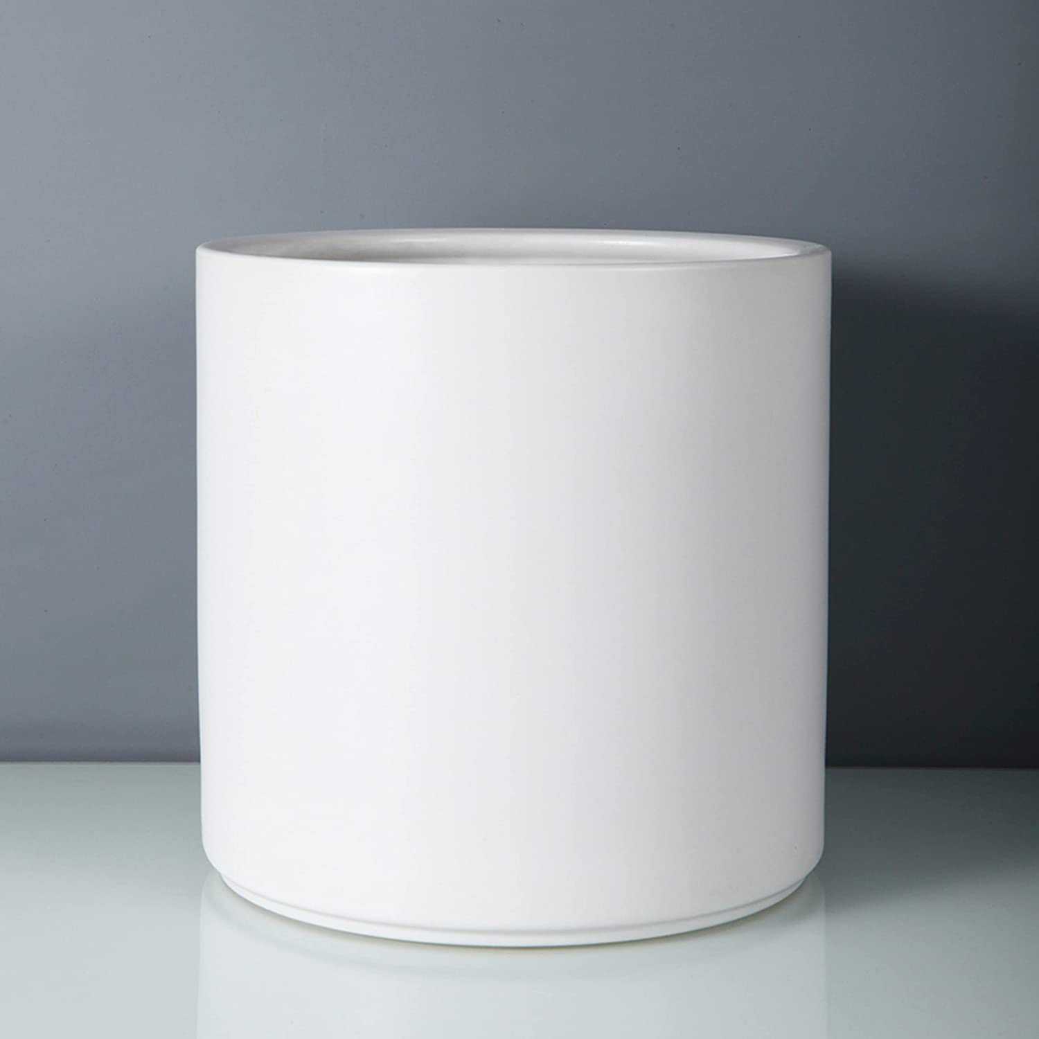 6 Inch Plant Pot Matte White Ceramic Planter for Indoor Outdoor Plants - Graceland Home and Living - - #tag1#