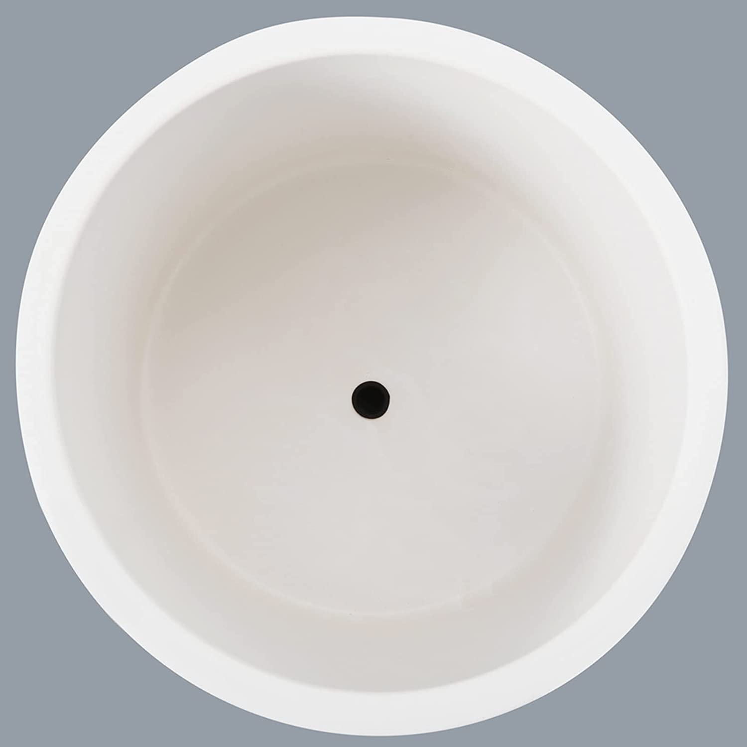 6 Inch Plant Pot Matte White Ceramic Planter for Indoor Outdoor Plants - Graceland Home and Living - - #tag1#