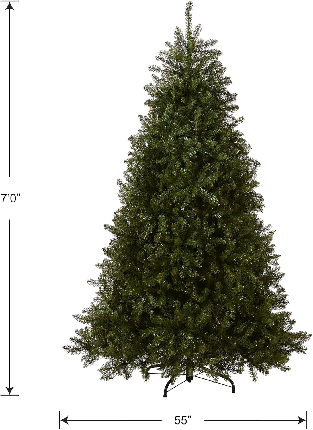 7.5 Foot Fir Christmas Tree, Hinged - Graceland Home and Living - - #tag1#
