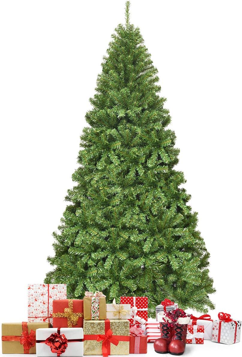7.5 Ft Artificial Christmas Tree, Premium Hinged Spruce Tree with1346 branch tips - Graceland Home and Living - - #tag1#