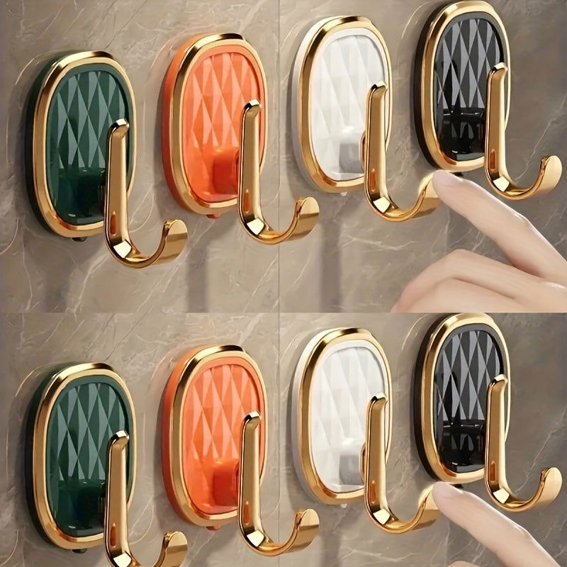 8/10pcs Heavy-Duty Adhesive Hooks - No Drilling Required, Easy Install - Graceland Home and Living -