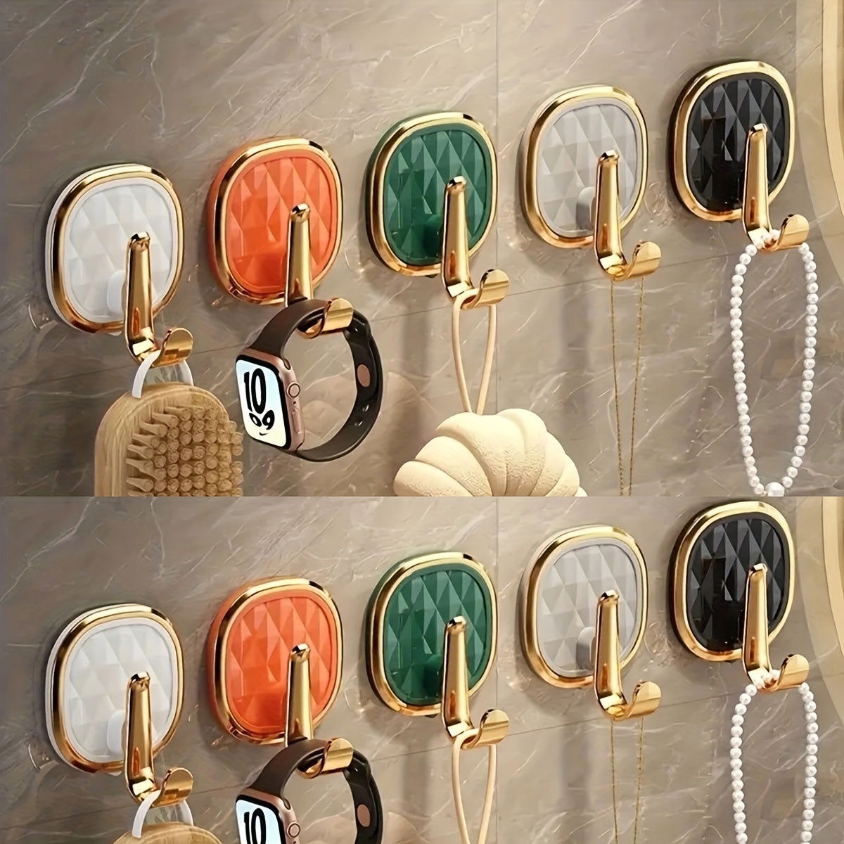 8/10pcs Heavy-Duty Adhesive Hooks - No Drilling Required, Easy Install - Graceland Home and Living - - #tag1#