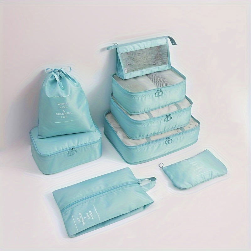 8/9pcs Travel Storage Bag, Multi Functional Luggage organizer - Graceland Home and Living -