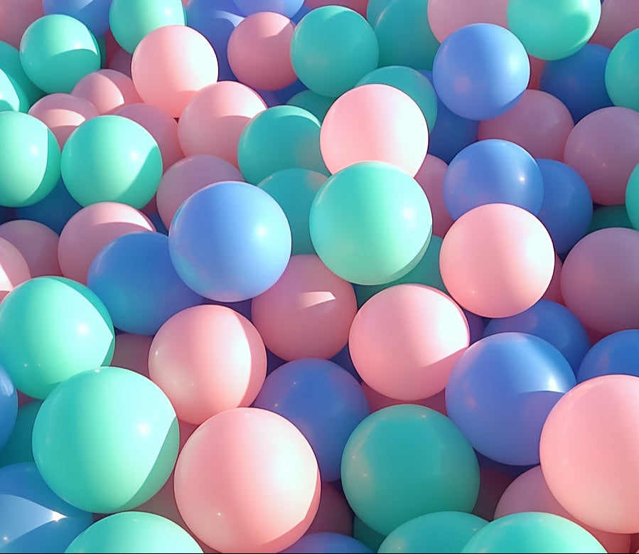 200pcs Vibrant Ocean Play Balls - 2.15" Anti-Squeeze Plastic