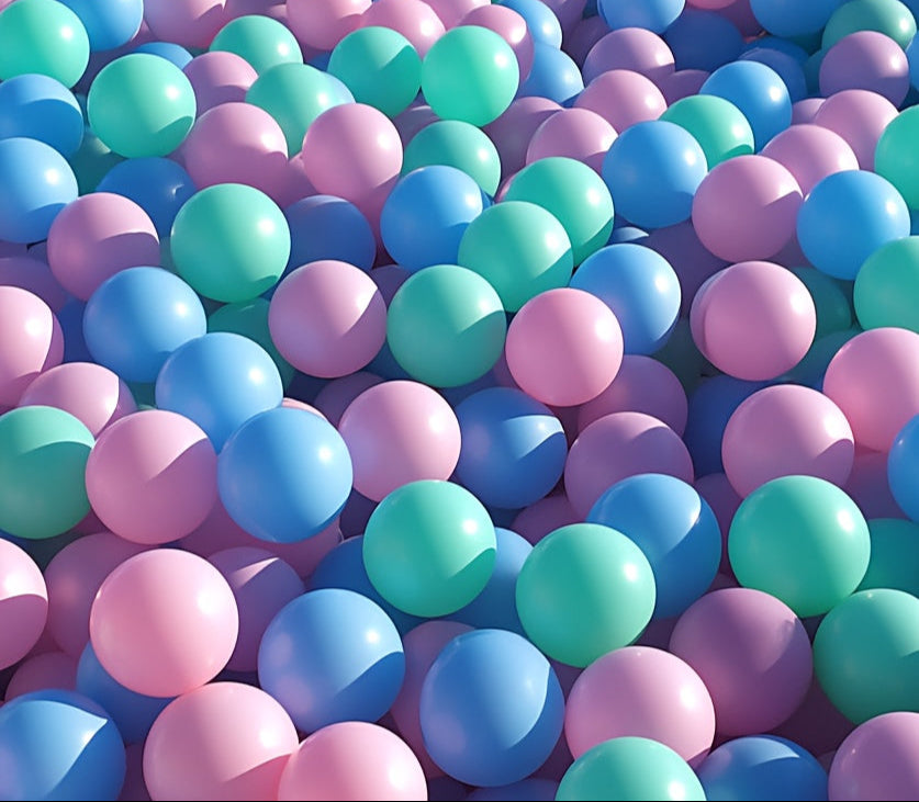 200pcs Vibrant Ocean Play Balls - 2.15" Anti-Squeeze Plastic