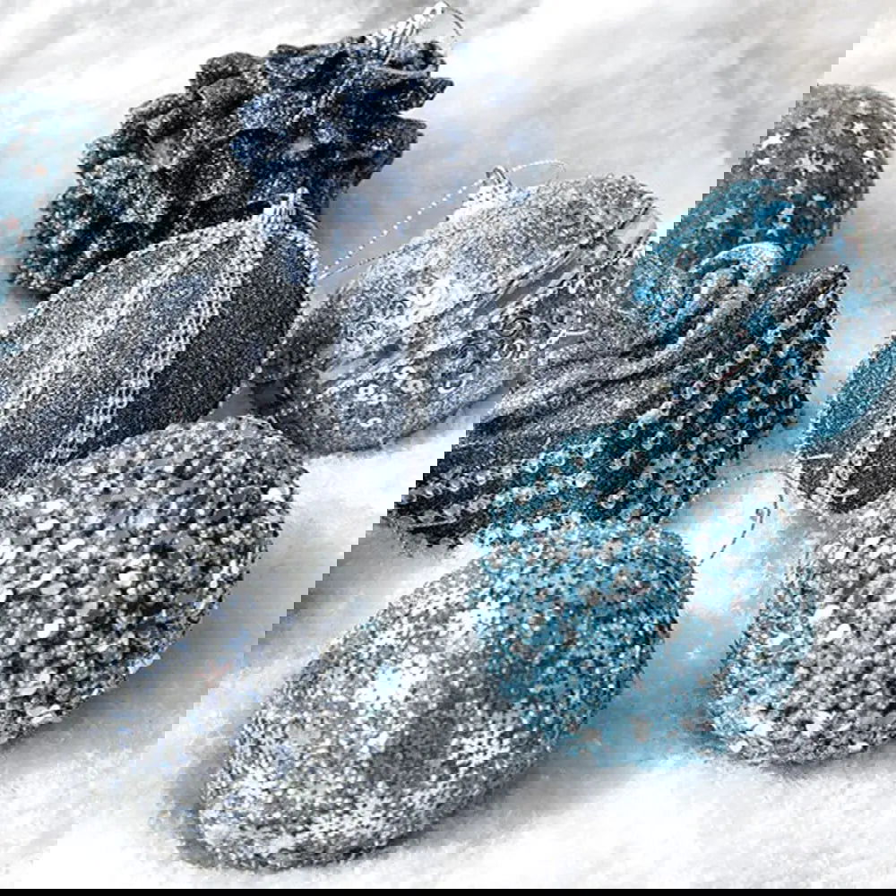 8cm Christmas Foam Sequin Balls Pendant Shatterproof - Graceland Home and Living -