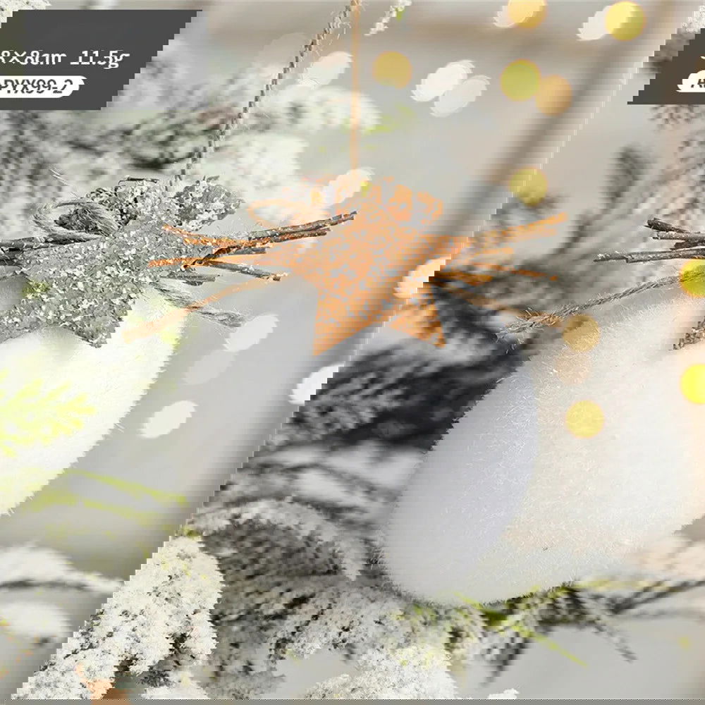 8cm Snow Theme Christmas Decoration - Graceland Home and Living -