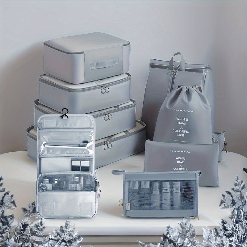 9-Piece Travel Luggage Packing Cube Set: Organize Your Clothes, Shoes & More - Graceland Home and Living -