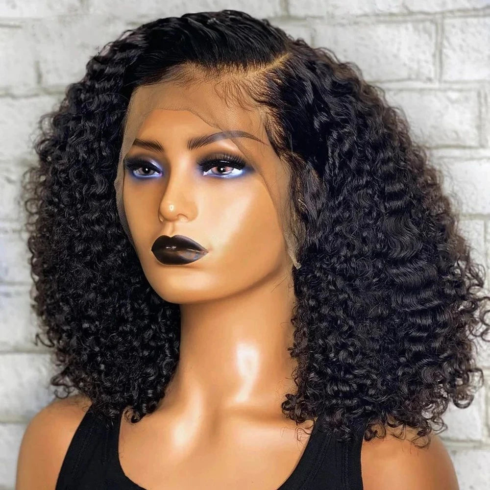 Deep Curly Wave S 13x4 Lace Frontal Human Hair Wigs Wavy 4x4 Lace Front Wig 100%